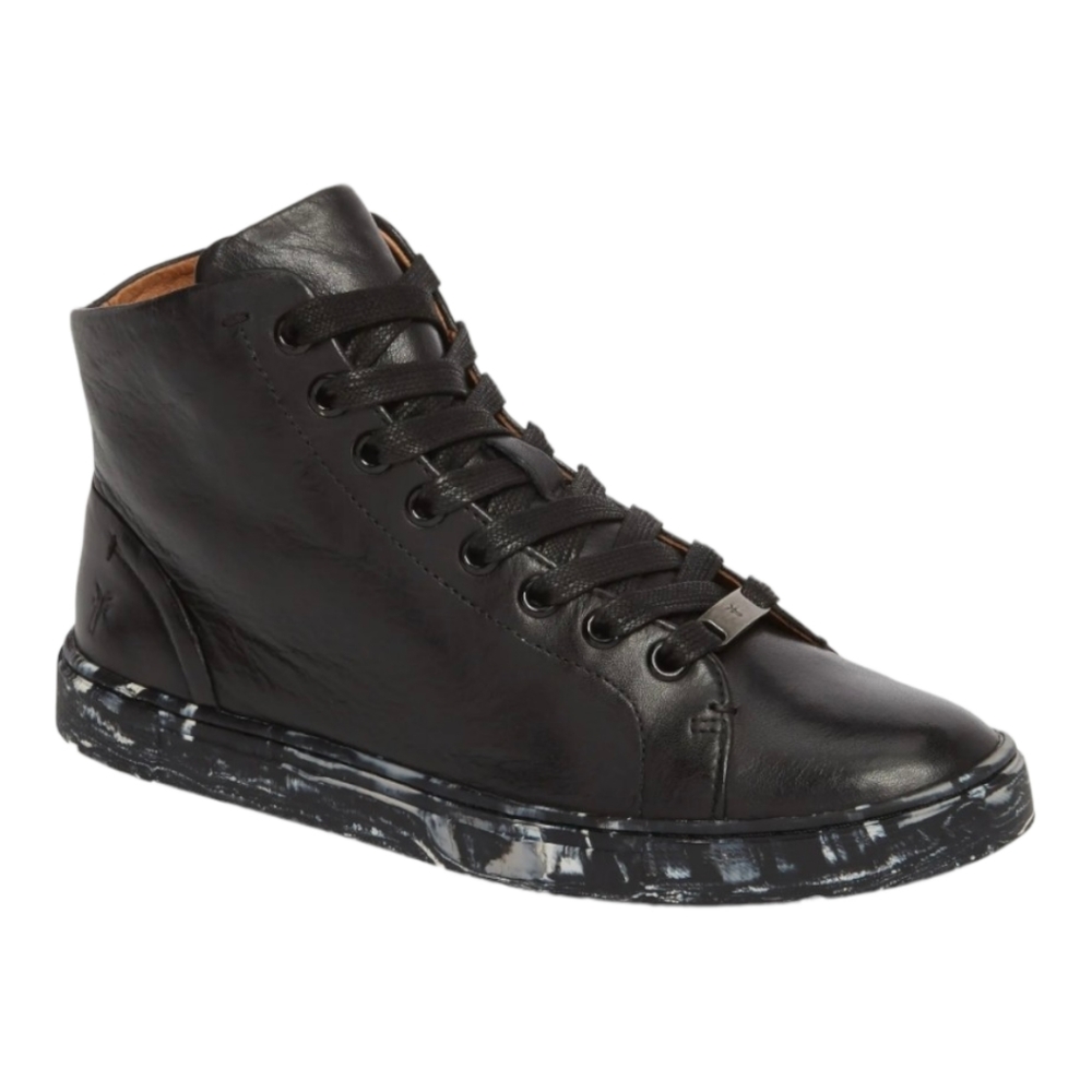 FRYE Ivy High Top Sneaker (Women) sz 7 - worn once like new - black marbled sole